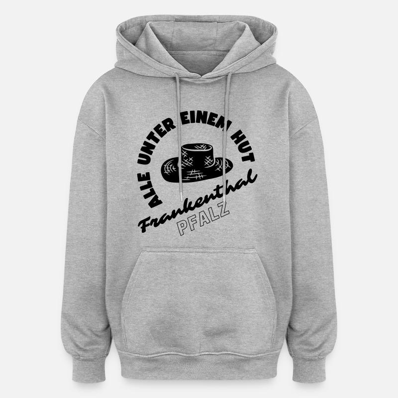 Palatinat de Frankenthal - Sweat à capuche oversize unisexe - gris chiné