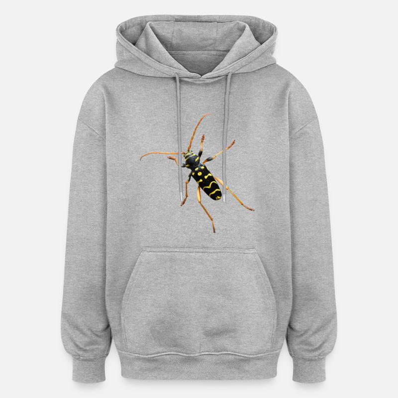 Eichenwidderbock - Oversized Unisex Hoodie - Grau meliert
