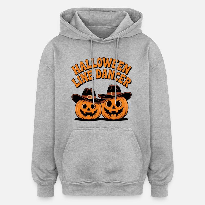 Danseuse en ligne d’Halloween - Sweat à capuche oversize unisexe - gris chiné