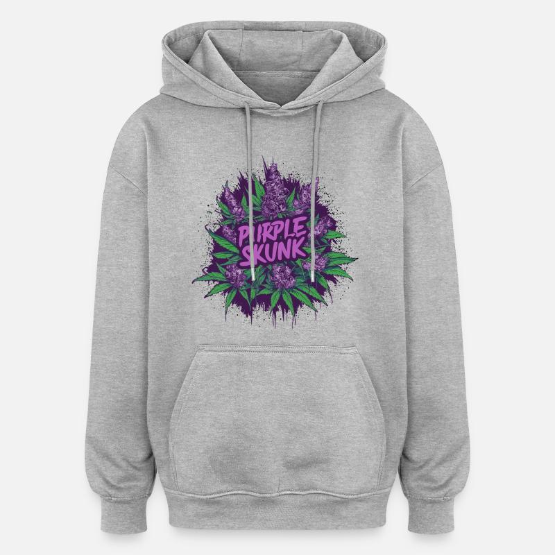 Mouffette Pourpre - Sweat à capuche oversize unisexe - gris chiné