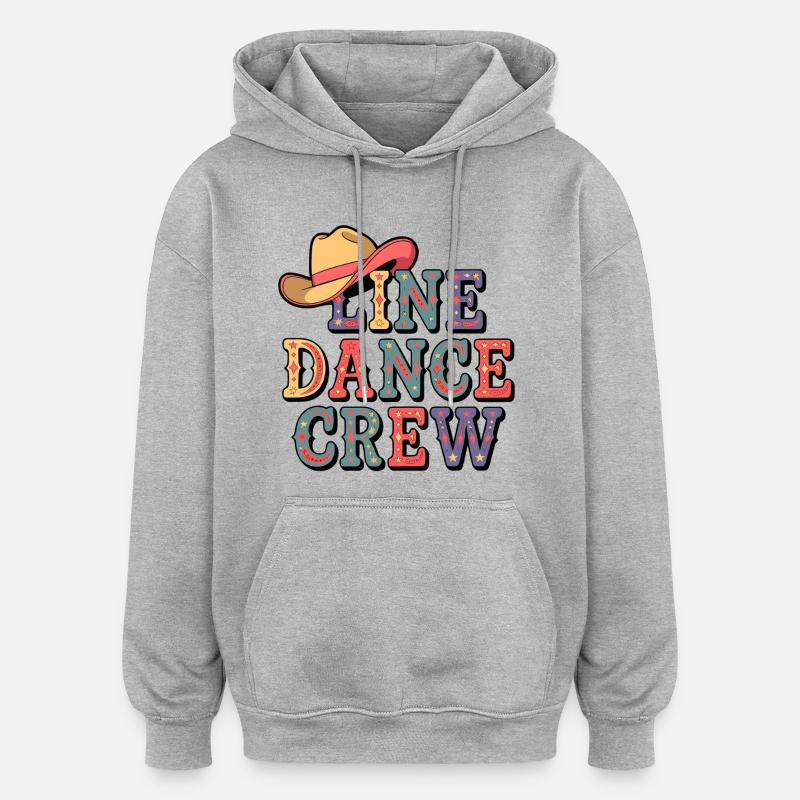 Équipe de danse en ligne - Sweat à capuche oversize unisexe - gris chiné