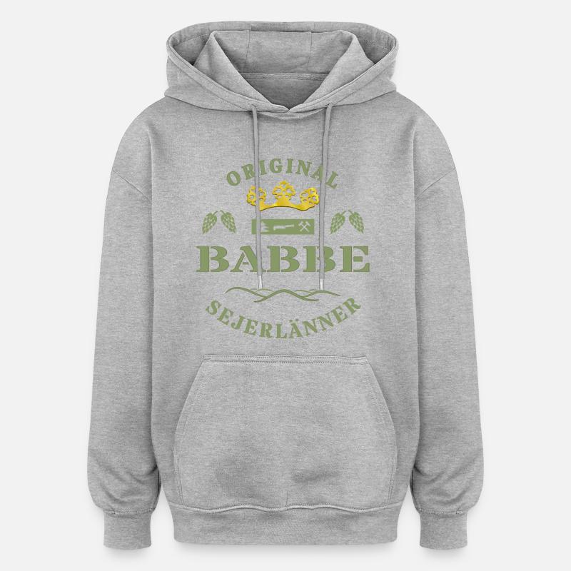 Sejerlaenner Babbe Siegerländer Sire Siegerland - Sweat à capuche oversize unisexe - gris chiné