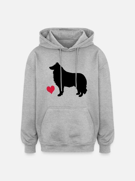 Dog - Oversized Unisex Hoodie - heather grey