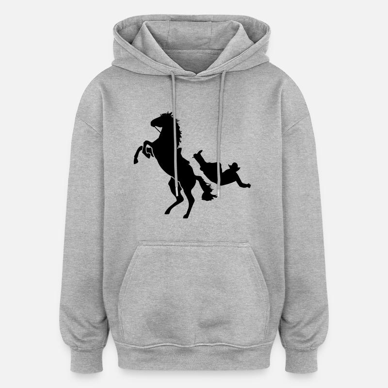 Western Riding - Rodeo - Oversized Unisex Hoodie - Grau meliert