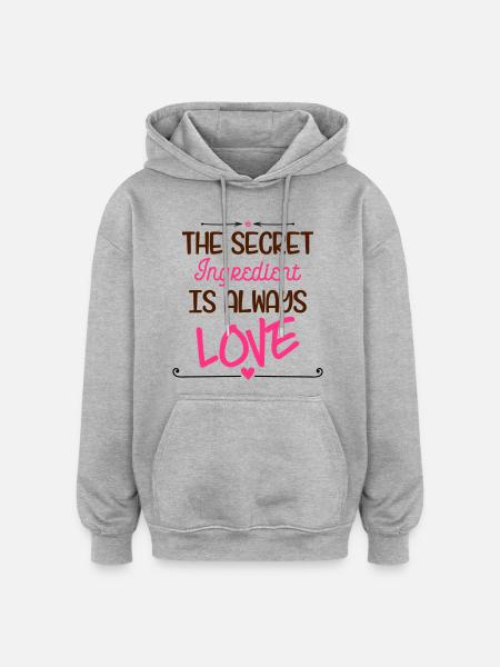 Secret Ingredient Love - Oversized Unisex Hoodie - heather grey
