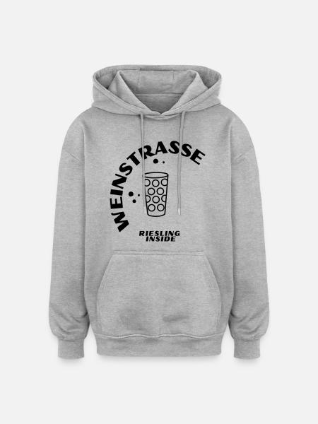 Weinstrasse 24 - Oversized Unisex Hoodie - heather grey