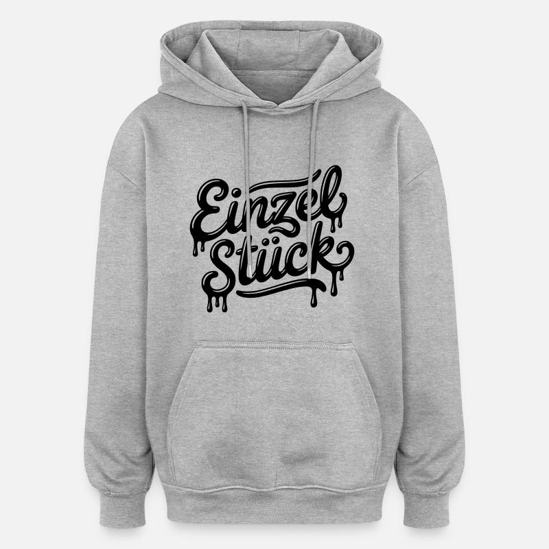 Einzelstück - Oversized Unisex Hoodie - Grau meliert