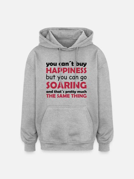 happiness soaring - Oversized Unisex Hoodie - heather grey