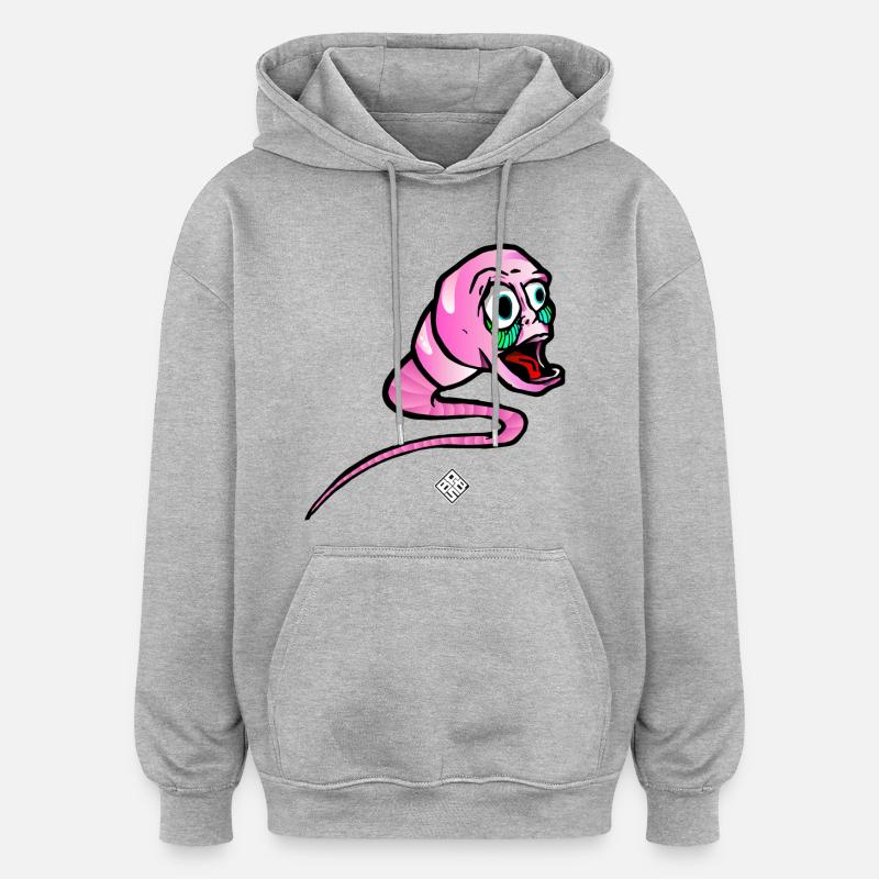 Spermo-Origin - Sweat à capuche oversize unisexe - gris chiné