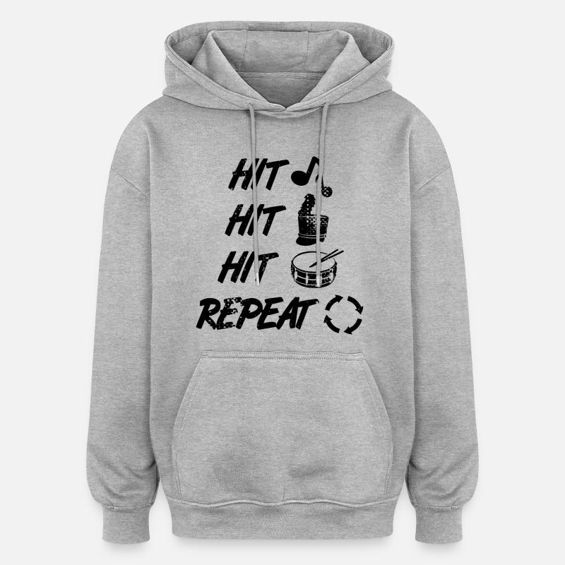 Chapelle de la marche - Sweat à capuche oversize unisexe - gris chiné