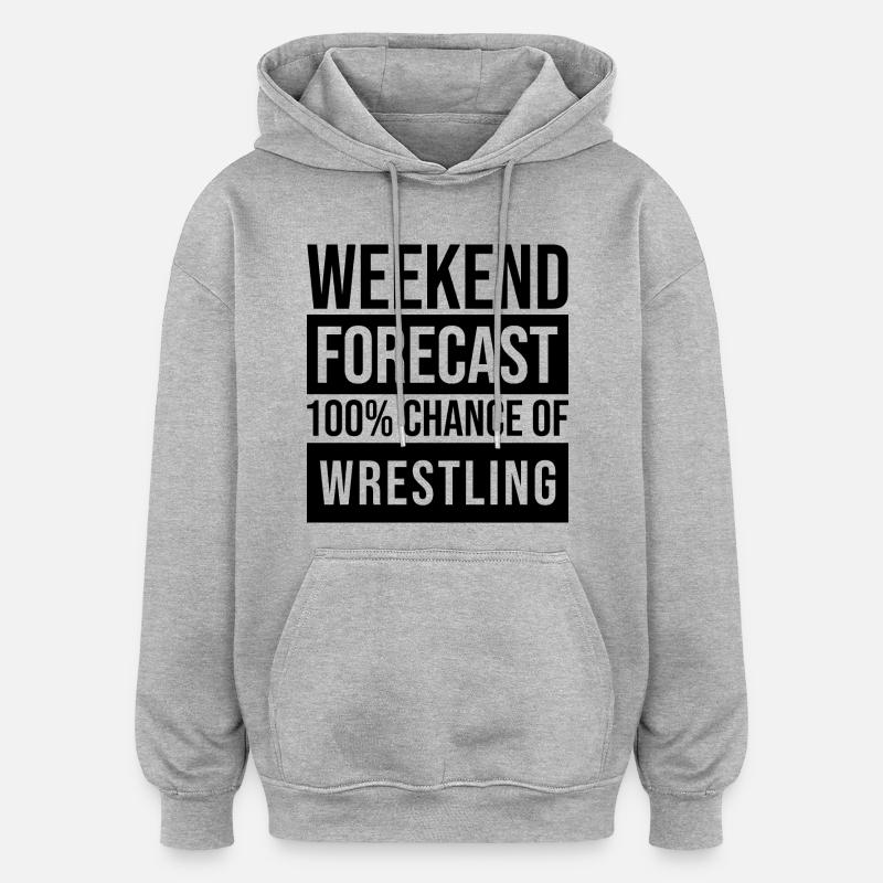 lutter - Sweat à capuche oversize unisexe - gris chiné