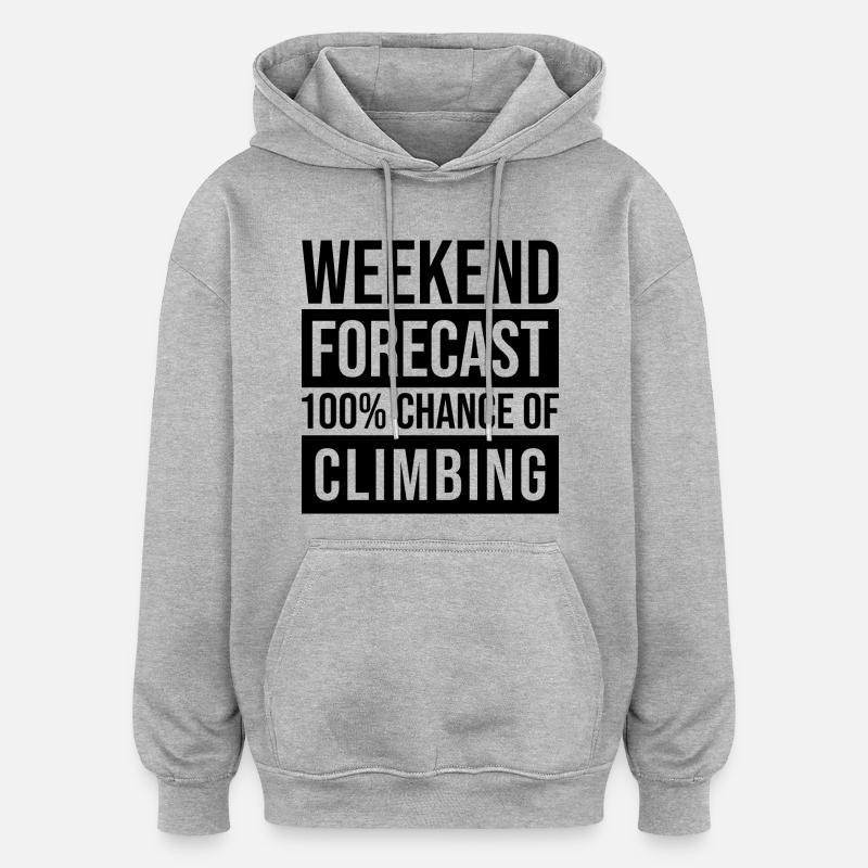 grimpeur - Sweat à capuche oversize unisexe - gris chiné