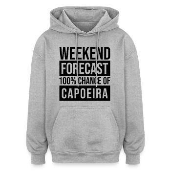 Capoeira - Sweat à capuche oversize unisexe - gris chiné - Devant - Noah (186cm)