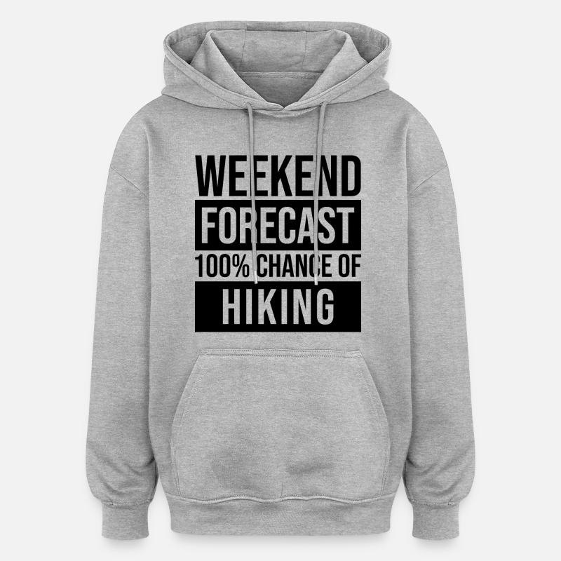 randonnée - Sweat à capuche oversize unisexe - gris chiné