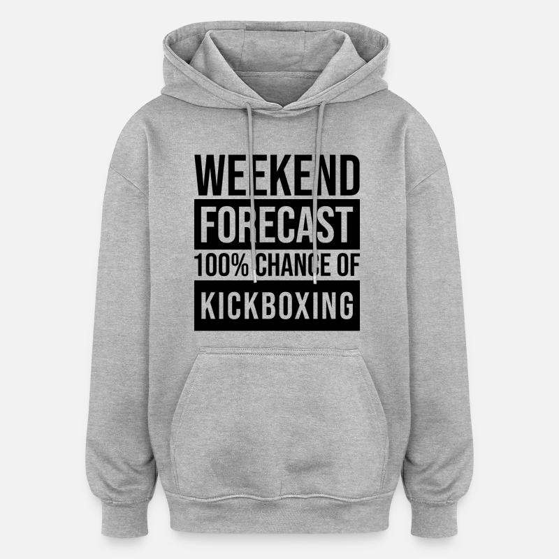 Kickboxeur - Sweat à capuche oversize unisexe - gris chiné