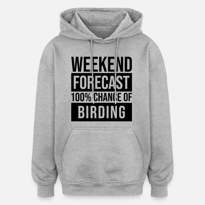 Birder - Sweat à capuche oversize unisexe - gris chiné