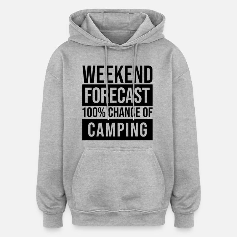 camp - Sweat à capuche oversize unisexe - gris chiné