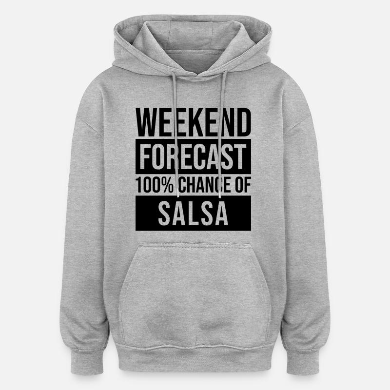 salsa - Sweat à capuche oversize unisexe - gris chiné