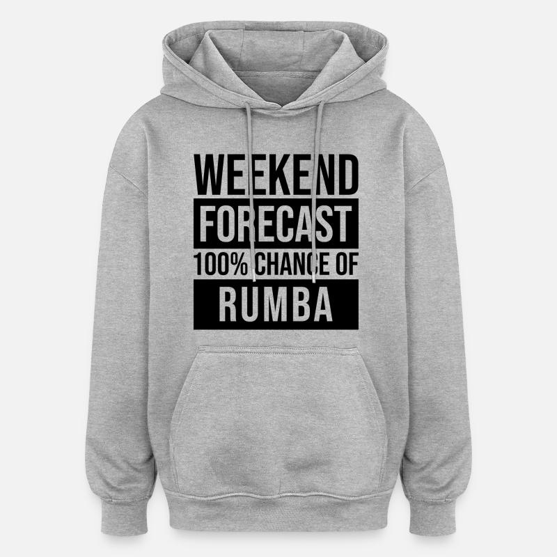 rumba - Sweat à capuche oversize unisexe - gris chiné