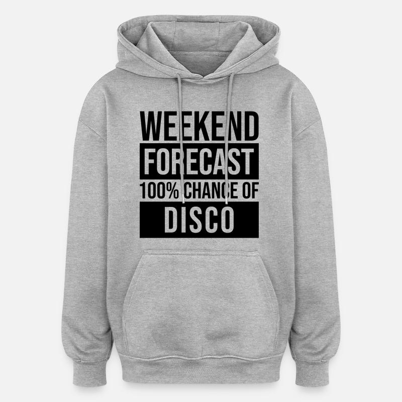 discothèque - Sweat à capuche oversize unisexe - gris chiné