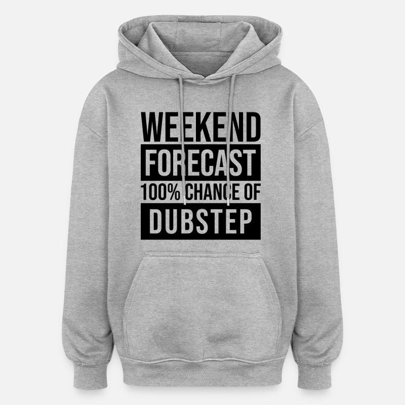 dubstep - Sweat à capuche oversize unisexe - gris chiné