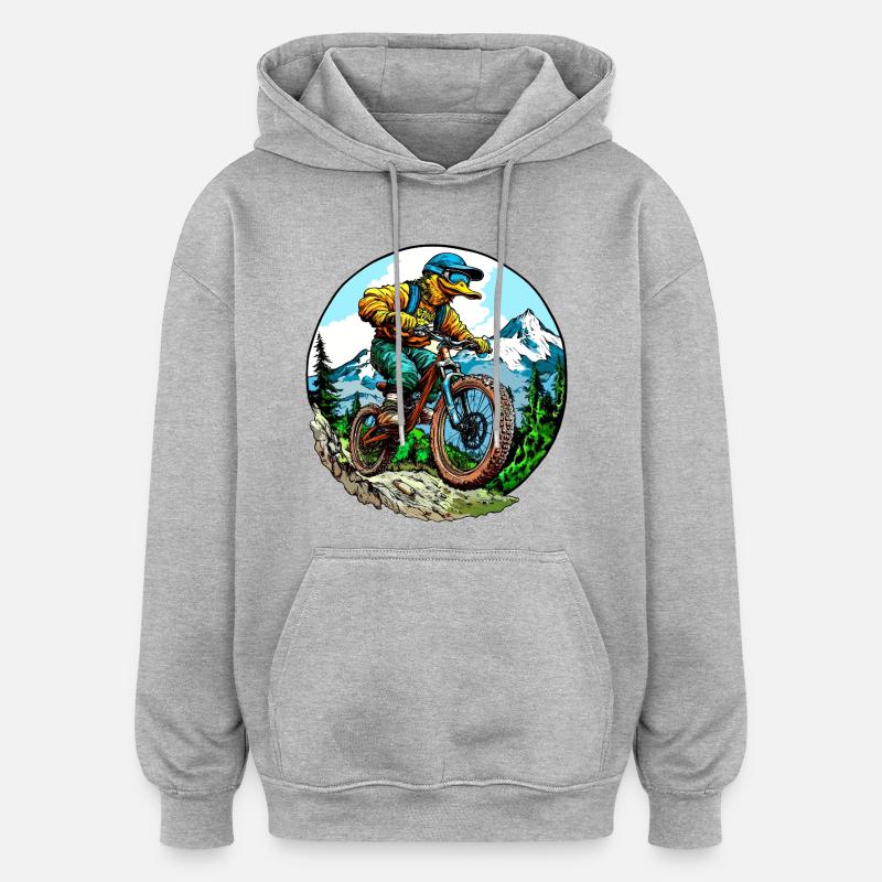 Canard VTT - Sweat à capuche oversize unisexe - gris chiné