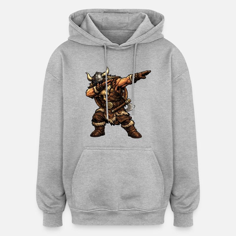 Dab des Vikings - Sweat à capuche oversize unisexe - gris chiné