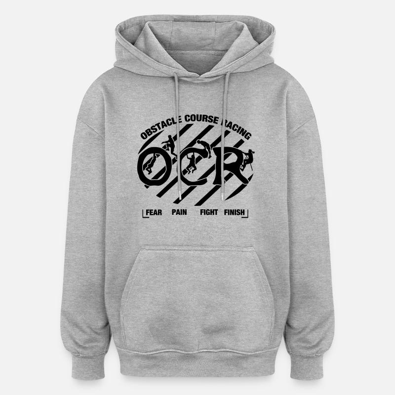 OCR Obstacle Course Racing - Oversized Unisex Hoodie - Grau meliert