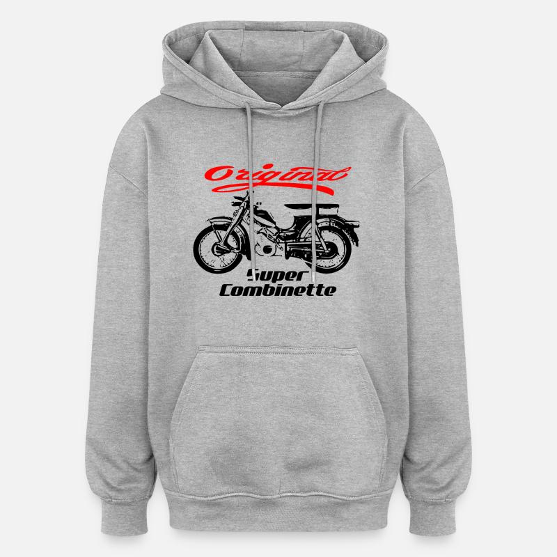 Zündapp Super Cobinette Cyclomoteur Culte - Sweat à capuche oversize unisexe - gris chiné