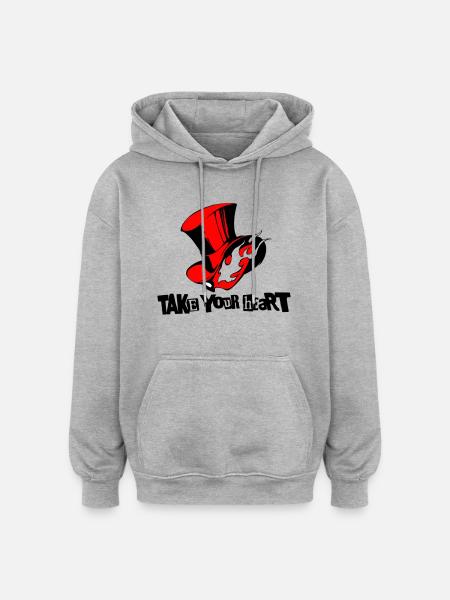 take your heart - Oversized Unisex Hoodie - heather grey