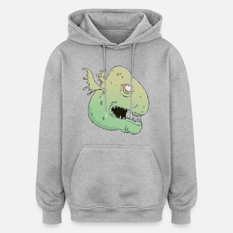 Louison St George - Sweat à capuche oversize unisexe - gris chiné