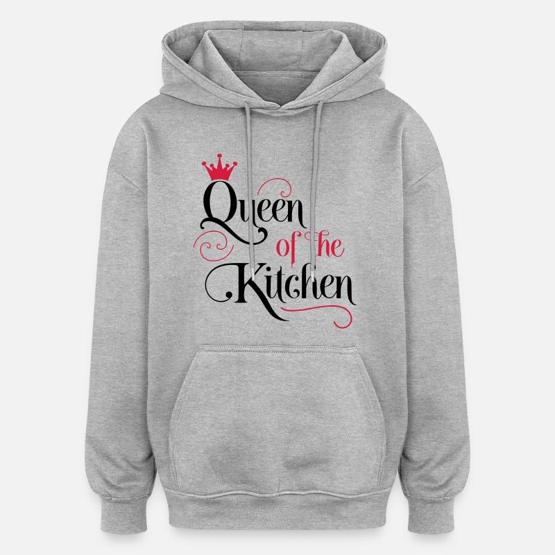 cuisine - Sweat à capuche oversize unisexe - gris chiné