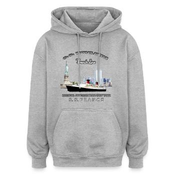 LINER FRANCE Louis RUNEMBERG © Adagp - Oversized Unisex Hoodie - heather grey - Front - Noah (186cm)
