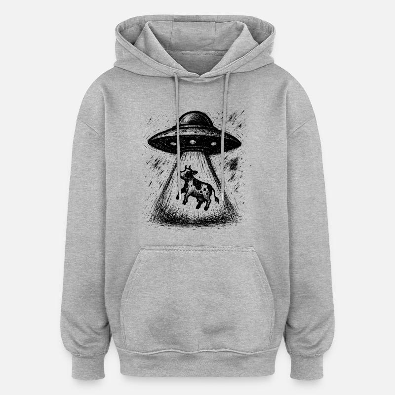 Que le lait soit avec vous - Sweat à capuche oversize unisexe - gris chiné