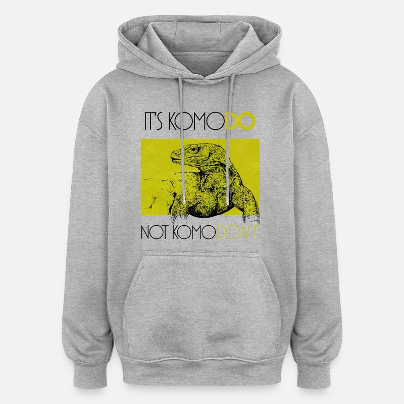 C’EST KOMODO, PAS KOMODON’T - Sweat à capuche oversize unisexe - gris chiné