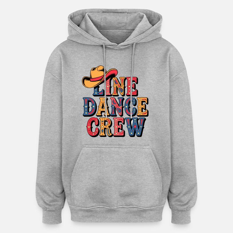 Équipe de danse en ligne - Sweat à capuche oversize unisexe - gris chiné