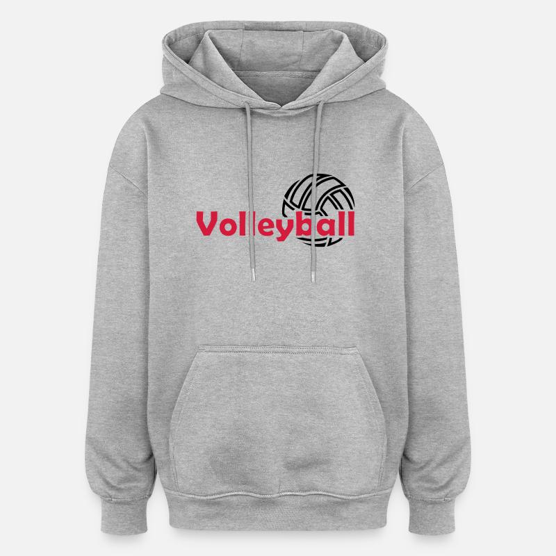 Volleyball - Oversized Unisex Hoodie - Grau meliert