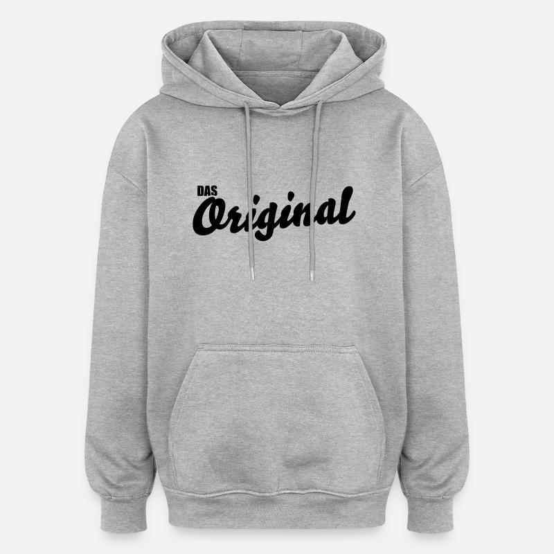 L'original - Sweat à capuche oversize unisexe - gris chiné
