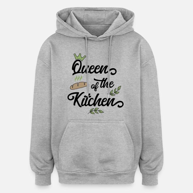 Cuire - Sweat à capuche oversize unisexe - gris chiné