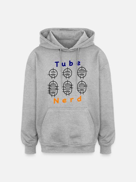Vacuum Tube Nerd - Oversized Unisex Hoodie - heather grey