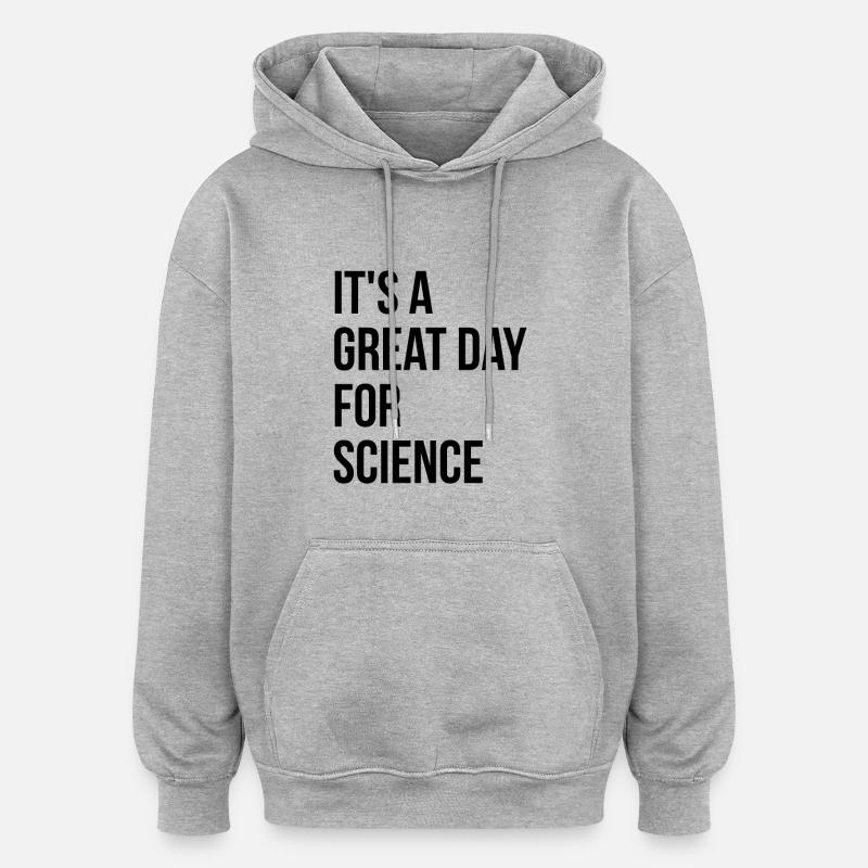 science - Sweat à capuche oversize unisexe - gris chiné