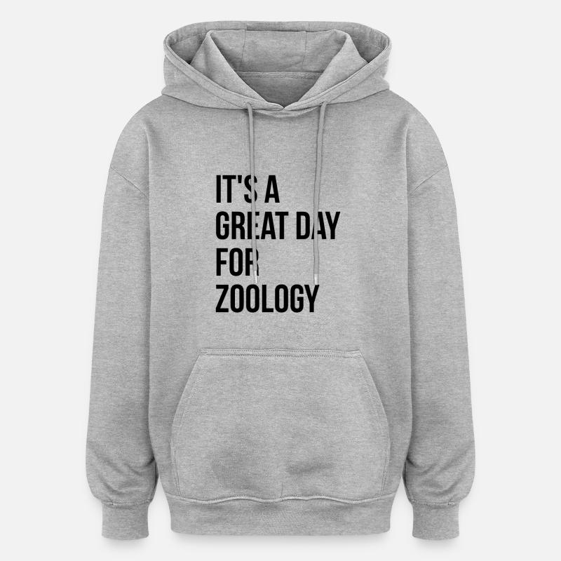 zoologia - Felpa con cappuccio unisex oversize - grigio melange