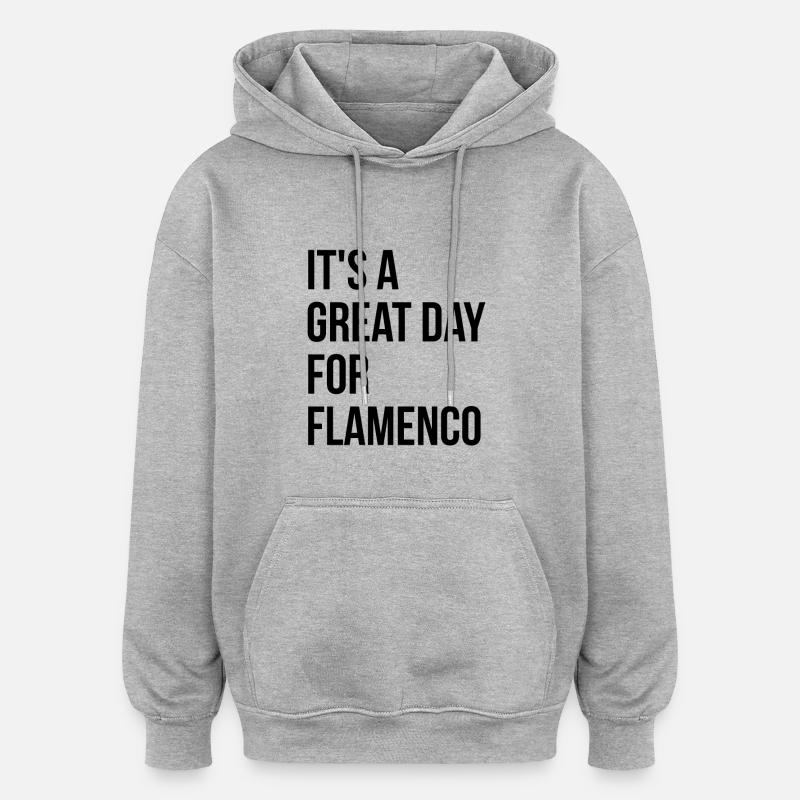flamenco - Sweat à capuche oversize unisexe - gris chiné
