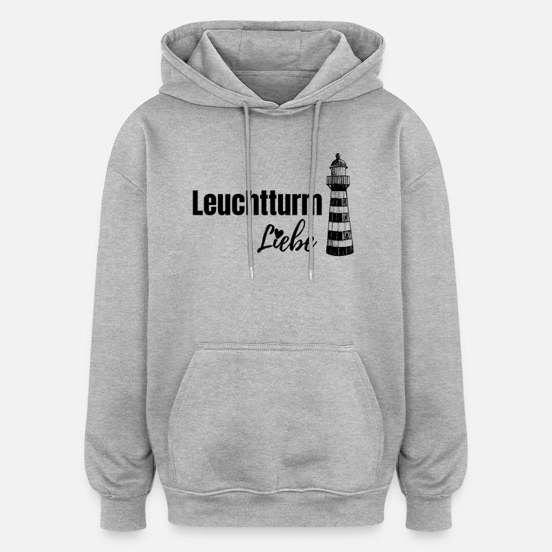 L’amour du phare - Sweat à capuche oversize unisexe - gris chiné