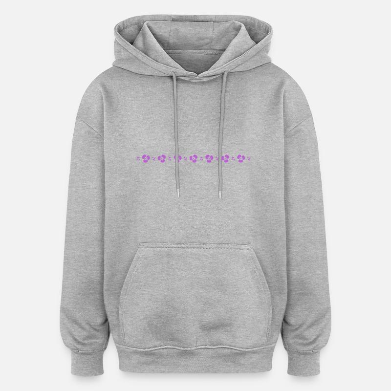 Petite ligne de pensée - Sweat à capuche oversize unisexe - gris chiné