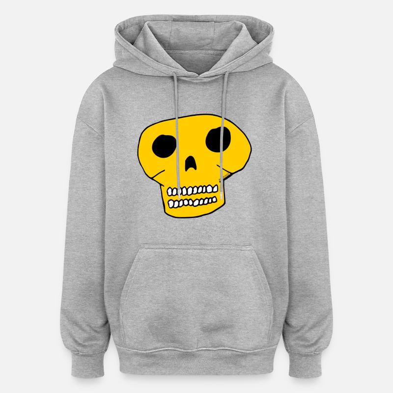 Skull - Skull - Oversized Unisex Hoodie - heather grey