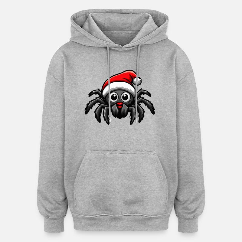 Tarantula Weihnachten - Oversized Unisex Hoodie - Grau meliert