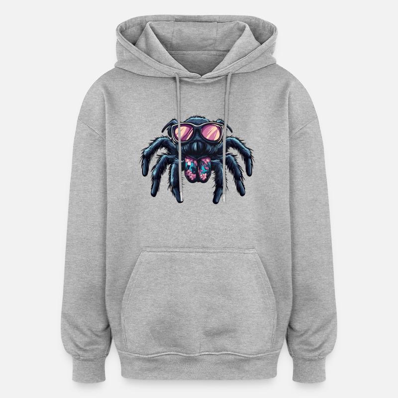 Tarantula Comic Funny Summer - Oversized Unisex Hoodie - heather grey