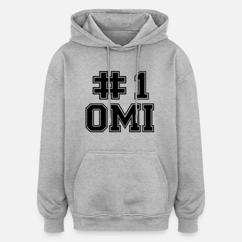 Number One Grandma - Sweat à capuche oversize unisexe - gris chiné