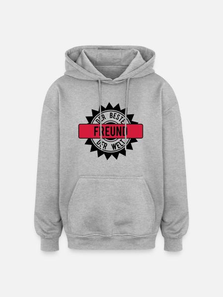 best friend 2c - Oversized Unisex Hoodie - heather grey